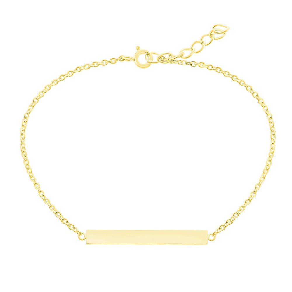 Exclusively Silver Engravable Bar Bracelet
