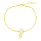 Exclusively Silver Heart Charm Paperclip Bracelet