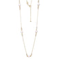 Exclusively Silver Pearl Station Necklace