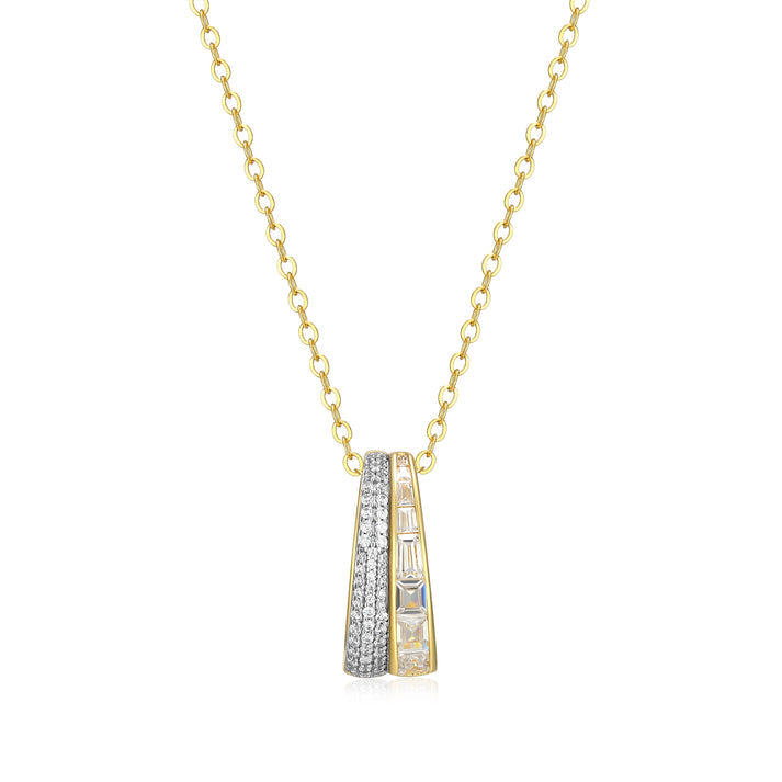 Exclusively Silver Baguette Rondelle Necklace