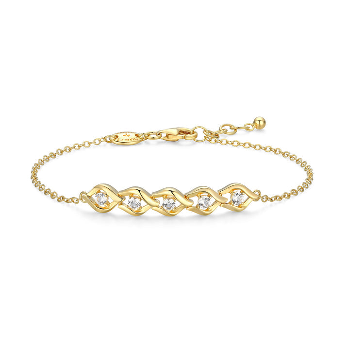 Exclusively Silver Intertwined Bracelet