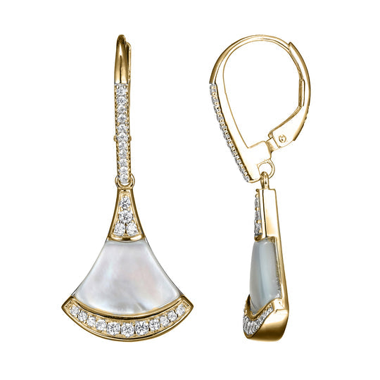 Exclusively Silver Drop Mother of Pearl Earring