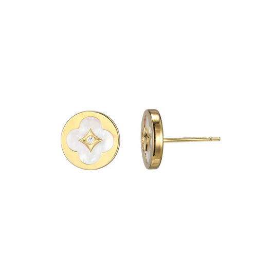 Exclusively Silver Mother of Pearl Stud