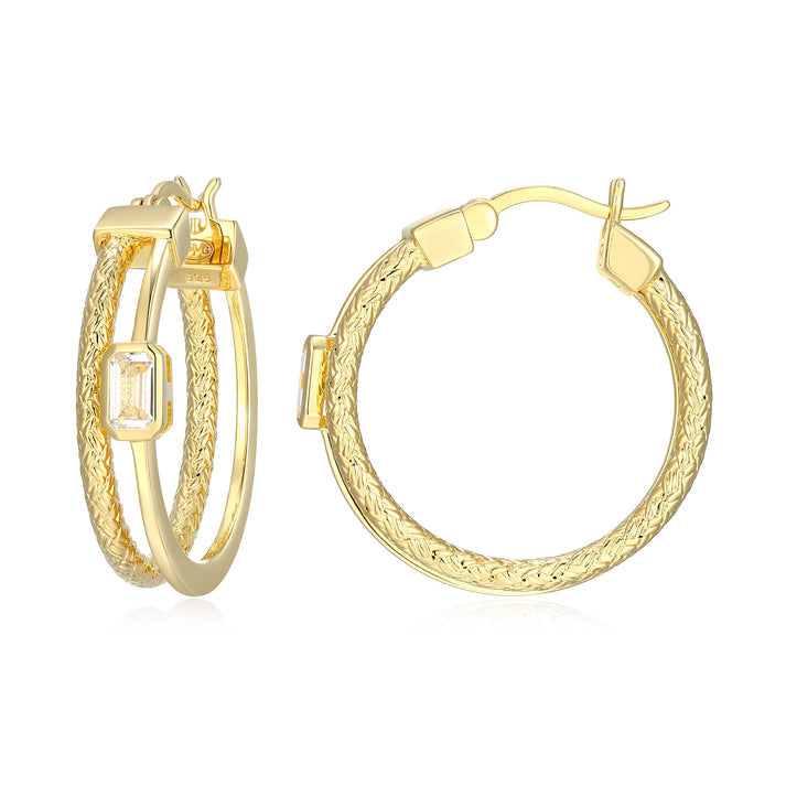 Exclusively Silver Dual Band Hoop