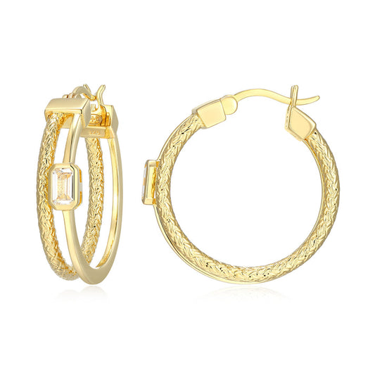 Exclusively Silver Dual Band Hoop