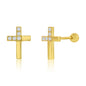 Exclusively Silver Cross Studs