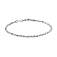 Exclusively Silver Twisted Bead Bracelet