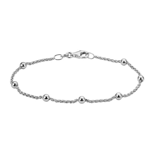 Exclusively Silver Wheat Chain Bracelet