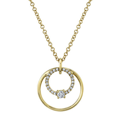 Shy Creation Double Circle Necklace