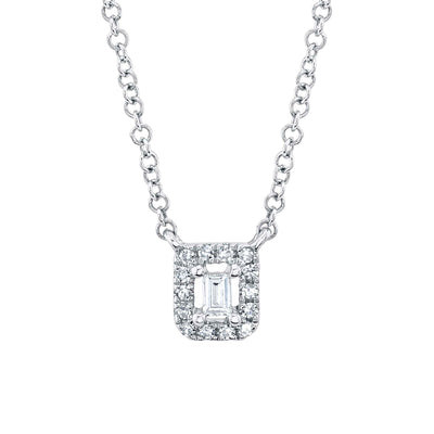 Shy Creation Baguette Diamond Necklace