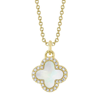 Shy Creation Clover Pearl Necklace
