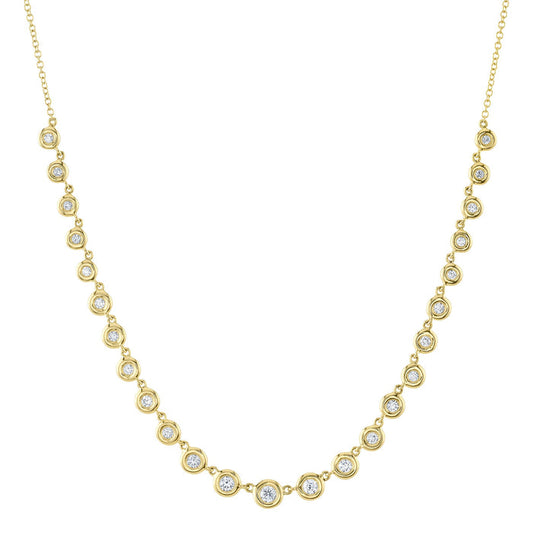 Shy Creation Diamond Bezel Necklace