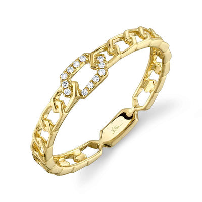 Shy Creation Yellow Gold Link Style Ring