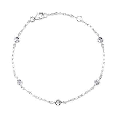 Shy Creation Bezel Diamond Bracelet