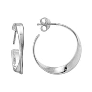 Exclusively Silver Contemporary Twist Earrings