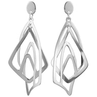 Exclusively Silver 3-Dimensional Dangle Earrings