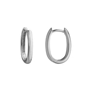 Exclusively Silver Oval Hoops