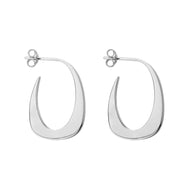 Exclusively Silver Thin J-Hoops