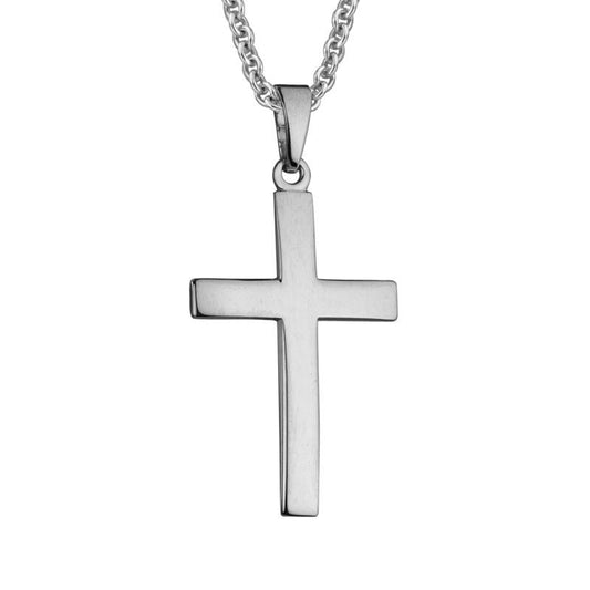 Exclusively Silver Men's Classic Cross Necklace