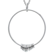 Exclusively Silver Necklace With Hoop Pendant