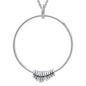 Exclusively Silver Necklace With Hoop Pendant