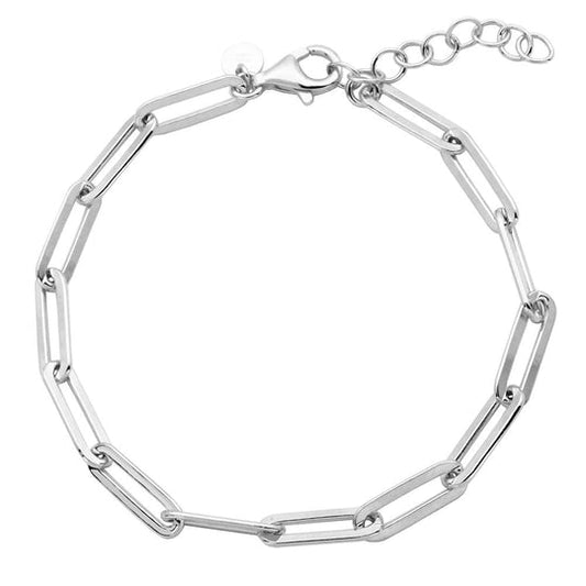 Exclusively Silver Paper Clip Bracelet