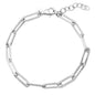 Exclusively Silver Paper Clip Bracelet