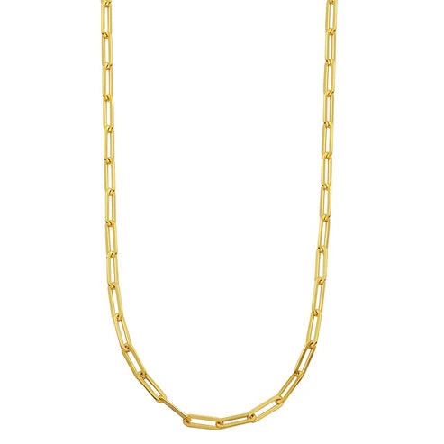 Exclusively Silver (17-19 Inch) Paper Clip Chain (5mm)