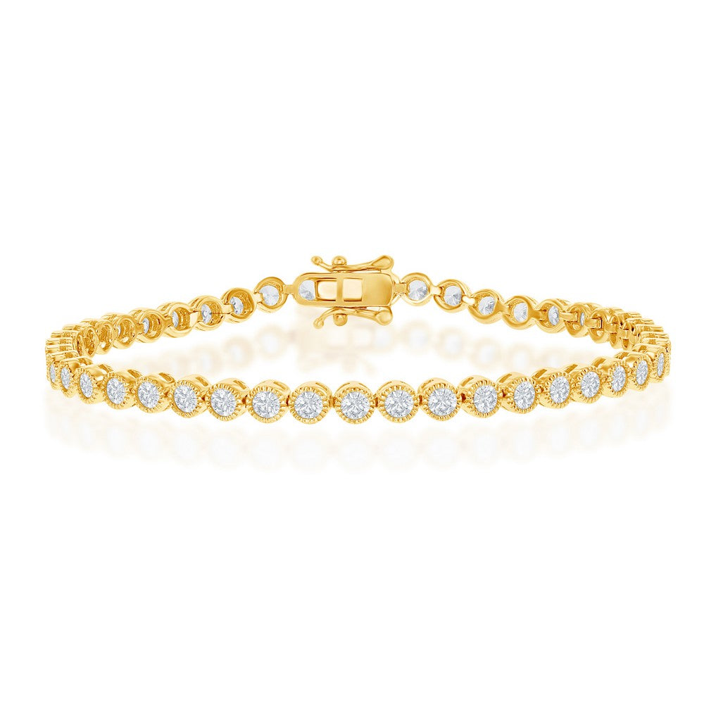 Exclusively Silver Round CZ Tennis Bracelet