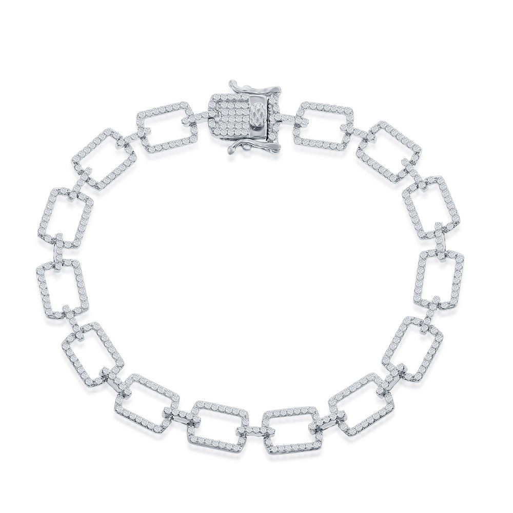 Exclusively Silver Paperclip Bracelet