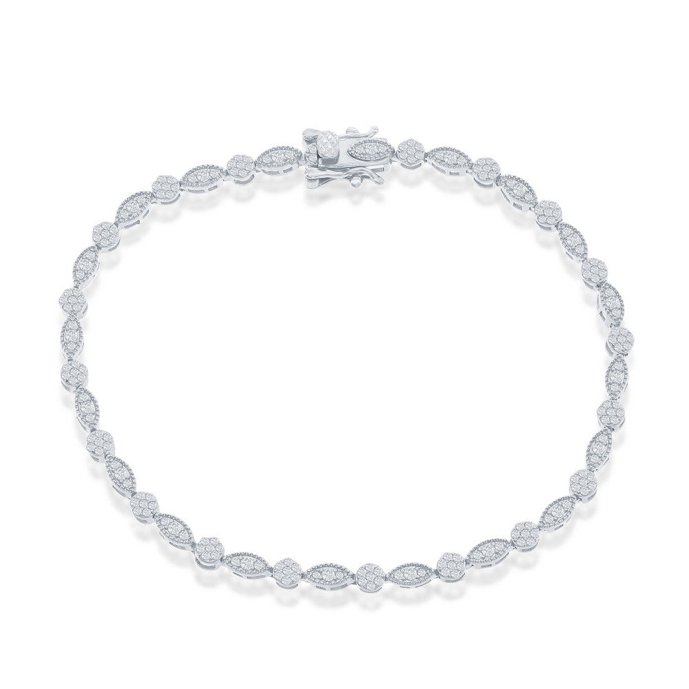 Exclusively Silver Marquise CZ Tennis Bracelet