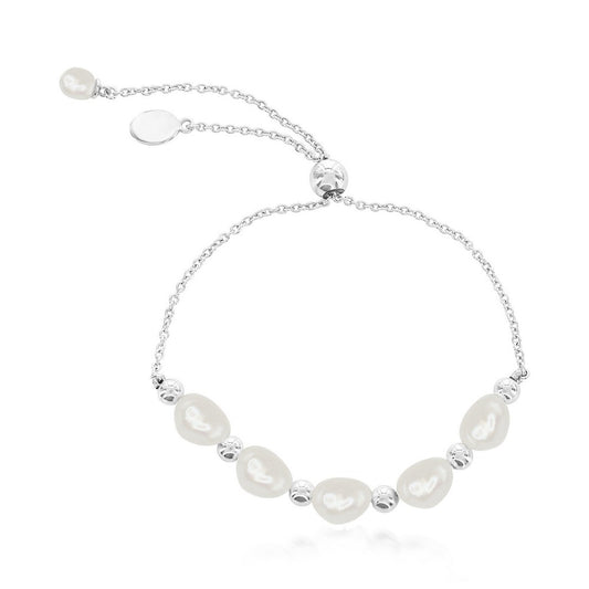 Exclusively Silver Pearl Bracelet