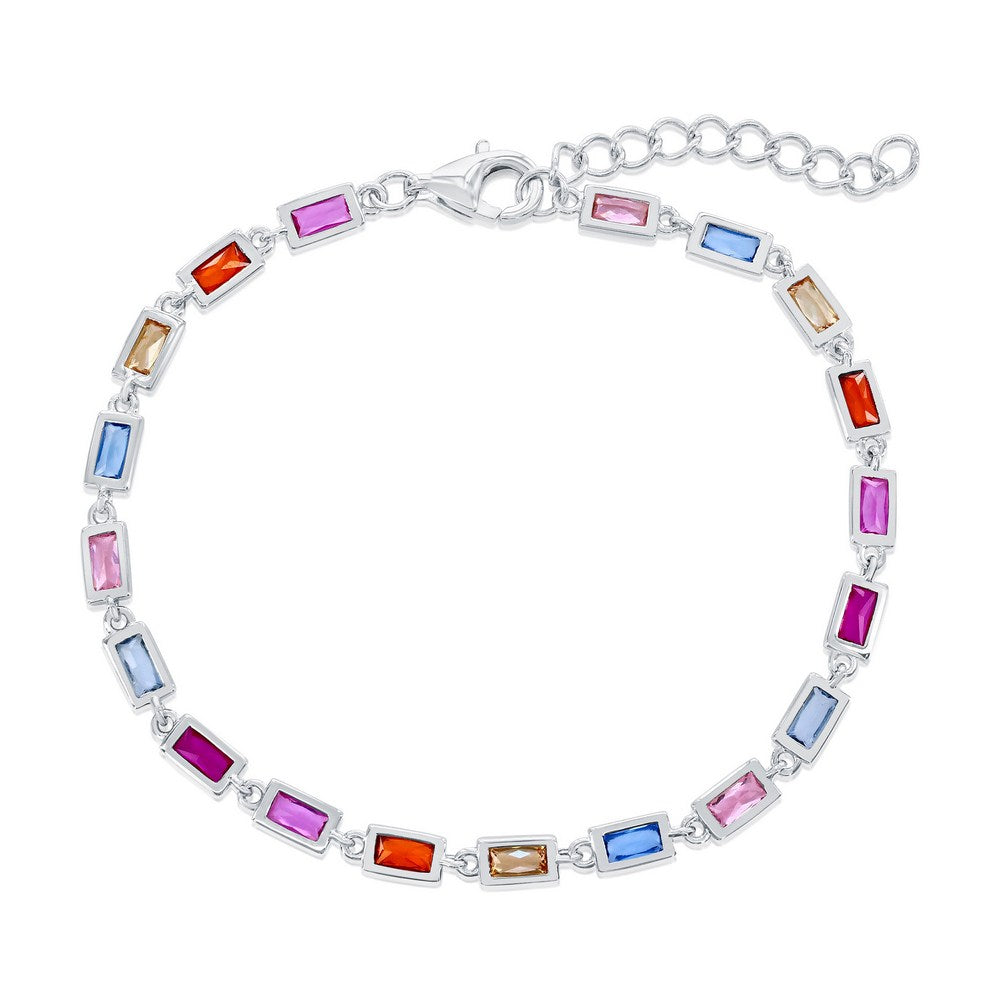 Exclusively Silver Color Rectangle Bracelet