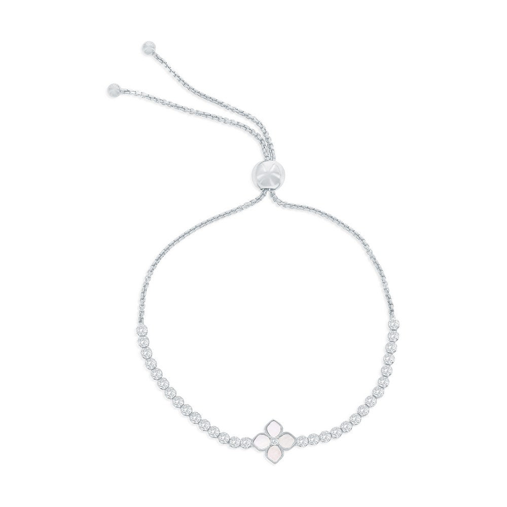 Exclusively Silver Flower Bracelet