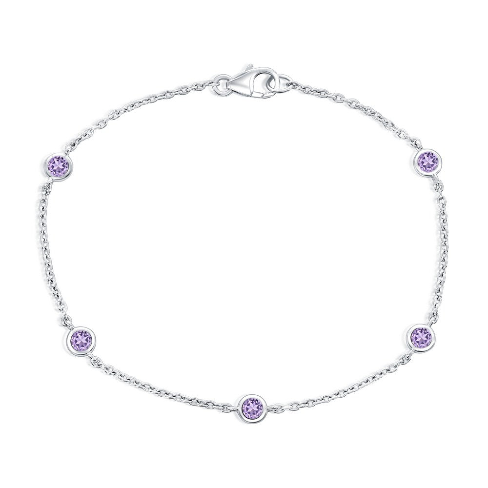 Exclusively Silver Color Bezel Bracelet