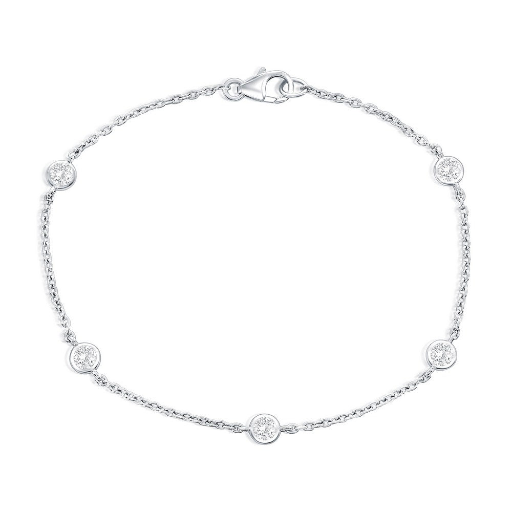 Exclusively Silver Color Bezel Bracelet