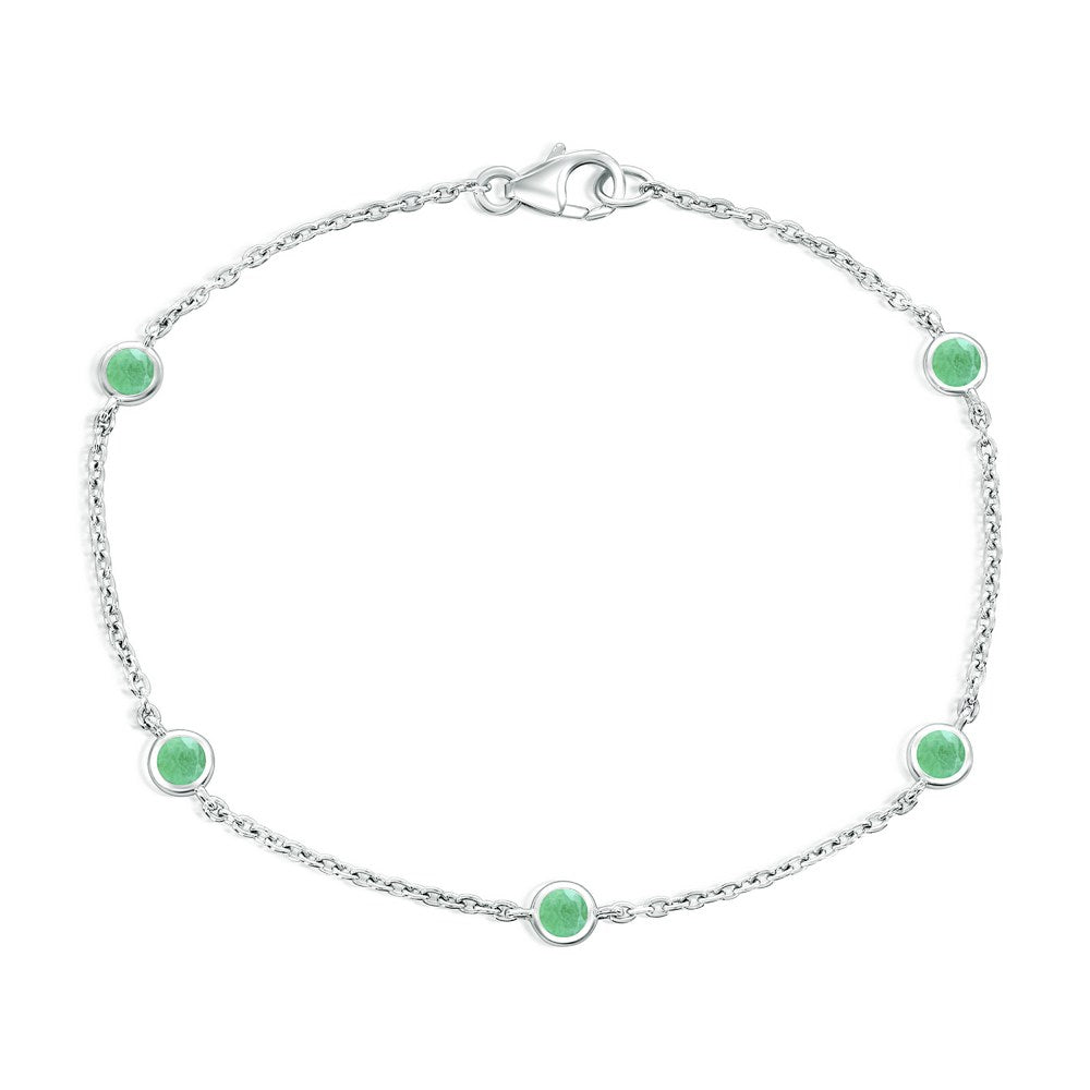 Exclusively Silver Color Bezel Bracelet