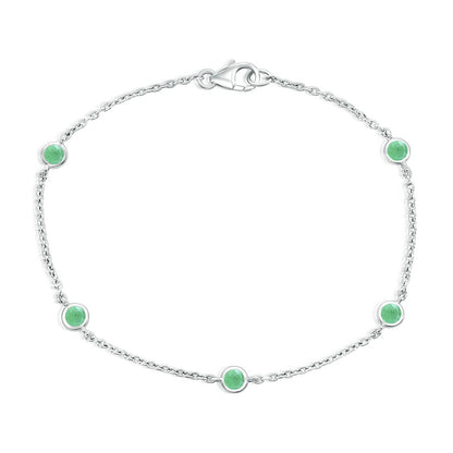Exclusively Silver Color Bezel Bracelet