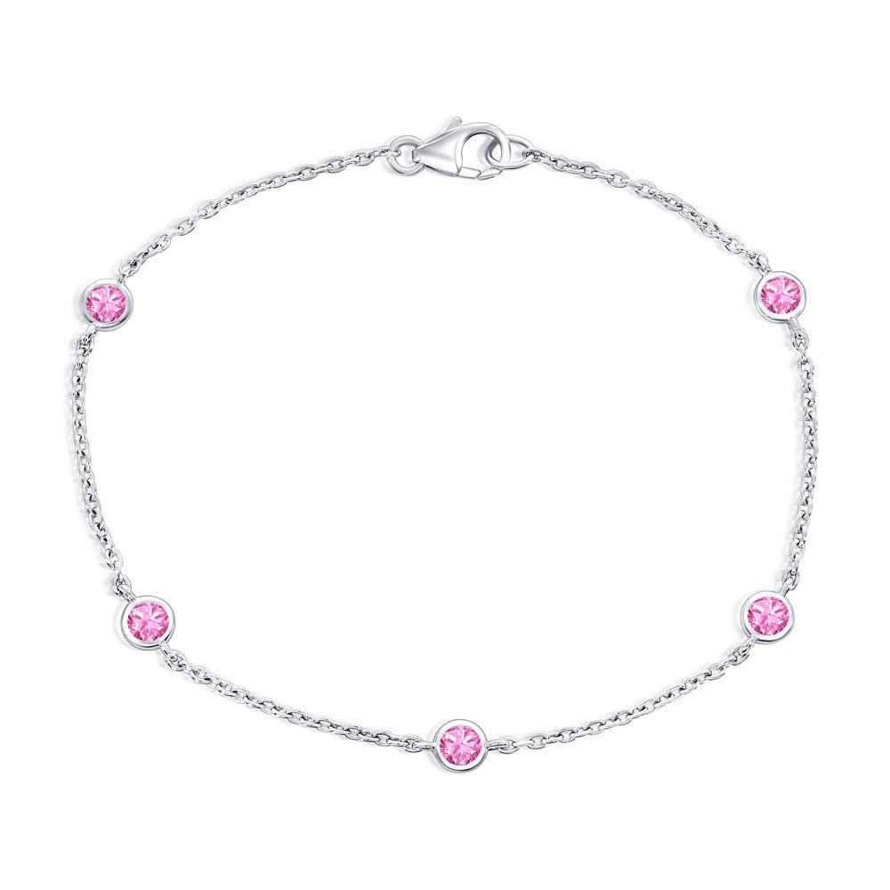 Exclusively Silver Color Bezel Bracelet
