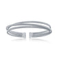 Exclusively Silver Triple Wire Design Bangle Bracelet