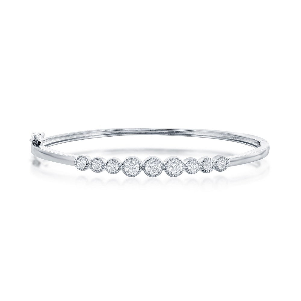 Exclusively Silver Graduated Bangle