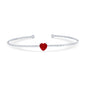 Exclusively Silver Heart Cuff Bracelet
