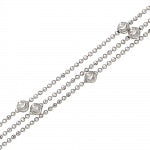 Exclusively Silver Diamond Cut Triple Strand Bracelet