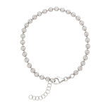 Exclusively Silver Diamond Cut Bead Strand Bracelet