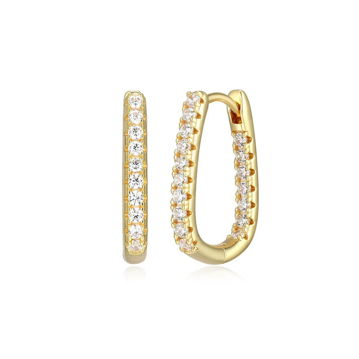 Exclusively Silver Pavé CZ Hoops