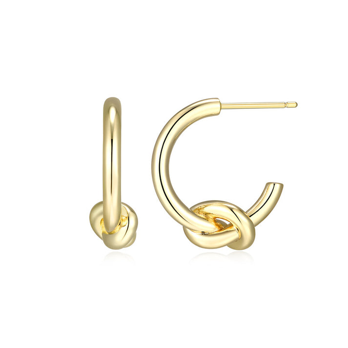 Exclusively Silver Knot Hoops