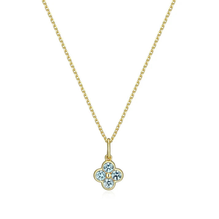 Exclusively Silver Clover CZ Necklace