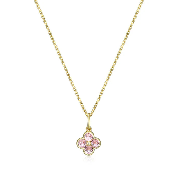 Exclusively Silver Clover CZ Necklace