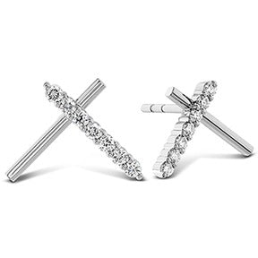 Maria Elizabeth Intercross Diamond Earrings