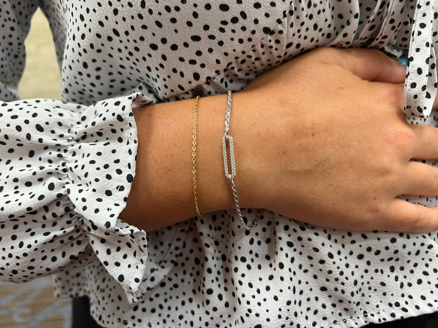 Exclusively Silver Paperclip Bracelet